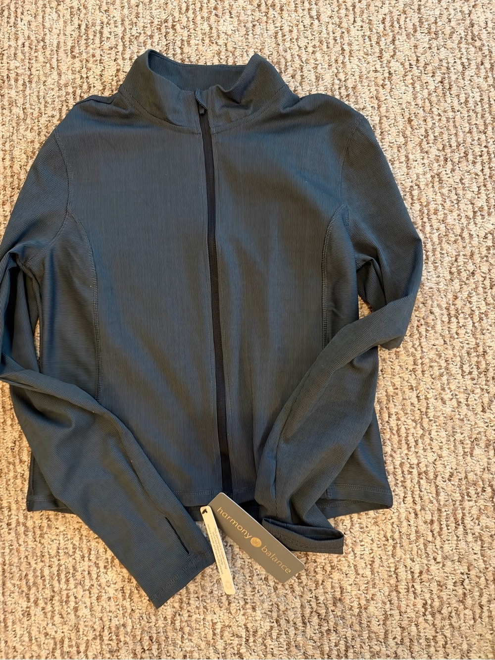Athleta Slate Blue/Gray Full-Zip Utility Jacket